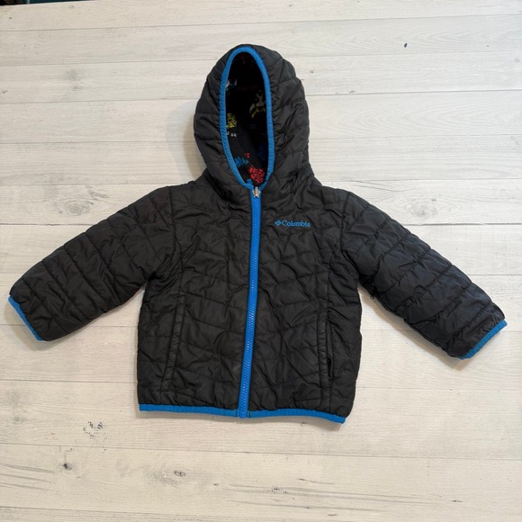 Columbia kids black reversible jacket‎ fleece lined 2T - Picture 1 of 8